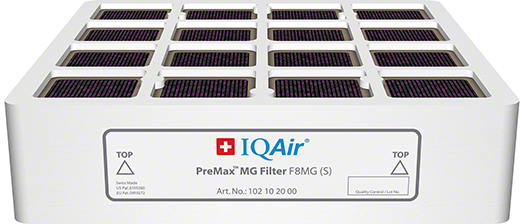 IQAir® Vorfilter PreMax™MG Filter F8 MG (S) - 3D Ansicht vorne